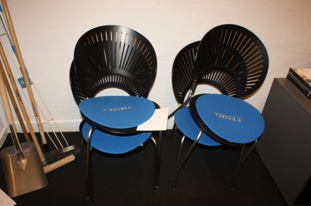 4 stole, Nanna Ditzel, model 3298, med hynder