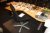 El-hæve sænke skrivebord, Linak, ca. 200 x 110 cm + skuffesektion + kontorstol, HÅG + køreunderlag