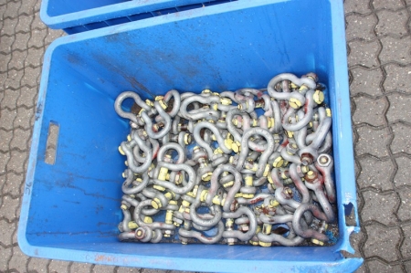 Blue plastic box with shackles