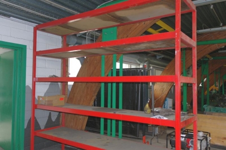1 span heavy steel rack with 5 shelves