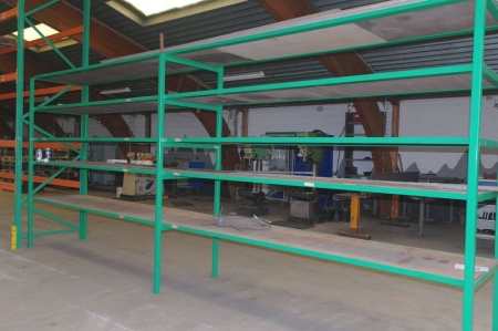 2 span strong steel rack with 10 shelves