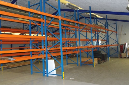 4 span pallet rack with 16 beam + 5 gables