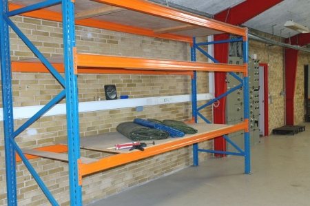1 span pallet rack with 6 beams + 2 gables