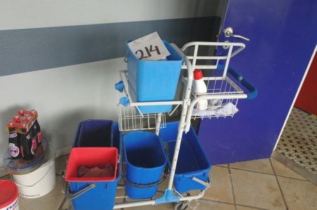 Cleaning Trolley with content