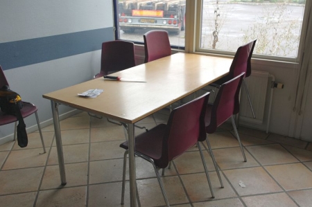 2 canteen tables with 10 chairs