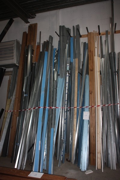 Large lot steel bars, planks, etc. as marked with candy ribbons