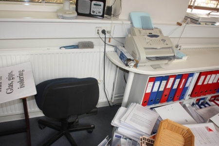 Fax + chair + 2 cupboards + picture on the wall