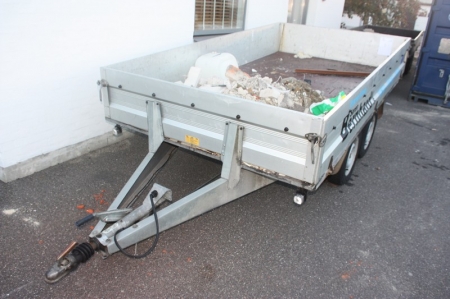 Aluminum trailer, Variant. T2000 / L 1625. 2 axles. Contents must be collected. First registration date: 21-06-2004. License plates not included. Buyer must bring sample plate.