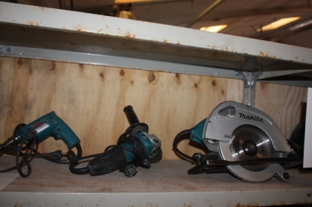 Power Makita: hand saw, angle grinder + drill