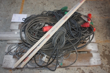 Pallet with power cables