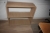 Desk + drawer + chair + low bookcase + 2 high bookcase + chair in blue cloth cover
