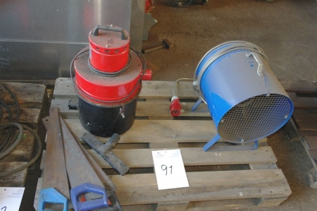 Pallet with fan + Eurovent exhaust + saws