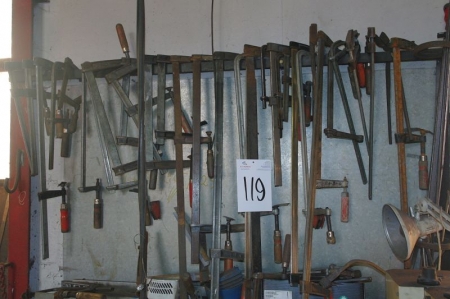 Rack with clamps