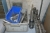 Steel cabinet containing various steel tools + gauging tools, etc.