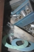 Box containing various welding electrodes + fittings + cutting discs etc.