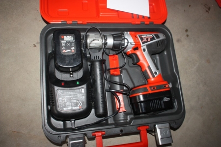 Cordless drill, Black & / Decker, with battery and charger