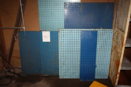 Approximately 5 tool panels, perforated panels
