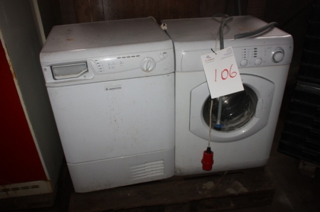 Vaskemaskine, Whirlpool AVL169 + vaskemaskine, Ariston