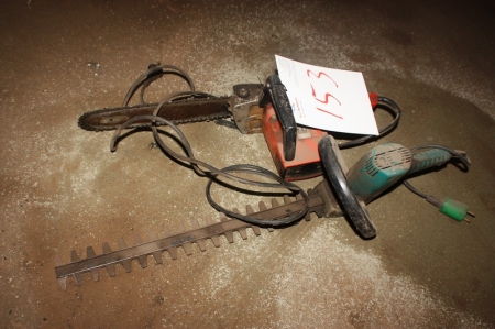 Power Chainsaw + power hedge trimmer
