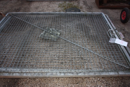 2 x steel gate, approx. 2.40 x 2 meters