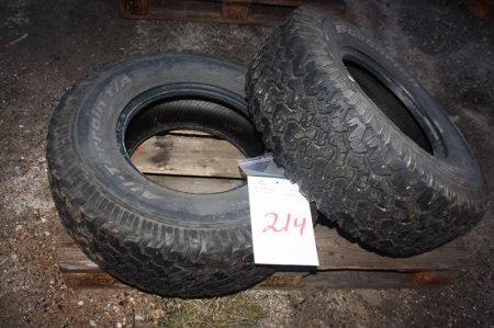 2 dæk, BF Goodrich All Terrain T/A, 31x10,5 R15