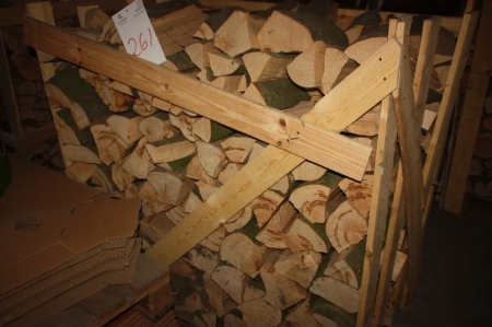 Pallet Tower with firewood, beech