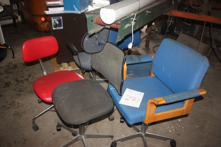 5 office chairs