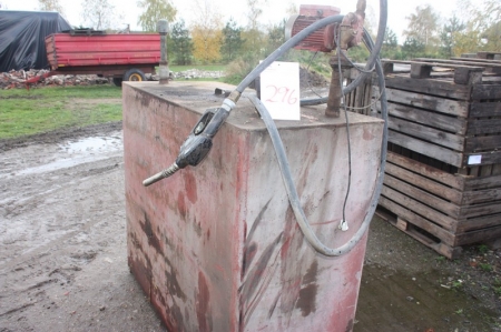 Oil tank, approx. 1200 liters + pump