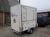 Sales trailer, Dantrailer. Fold-desk, small sink. Total 800 kg, load capacity 475 kg. Former reg OY 1176. Power: both 12 and 230 V