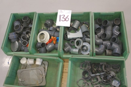 Assortment boxes with various PVC bends