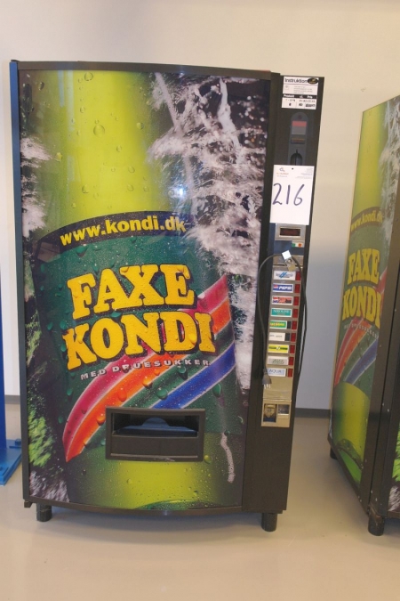 Cold drinks vending machine, Zanussi. Staff card type