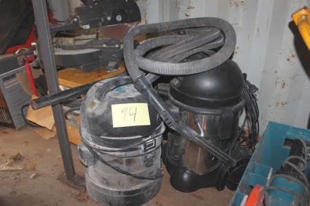 3 vacuum cleaners (in blue container)