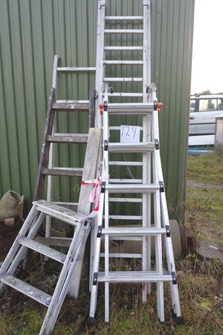 Various aluminium ladders