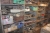 Shelf containing various auto parts, etc.