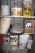Contents on the right side of the orange container. Joiner's bench + hand + nail + screws + 2 archive shelving, etc.