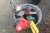 Tub with content. Chainsaw (Topkap), power chain saws, power hedge trimmer