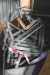 Aluminium ladders + scaffold + pallet with scaffold + various plates, etc.