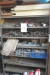 Steel Shelving with content + tools + mixer + tile saw, etc.