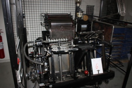 Printing Machine, original Heidelberg (wing machine) with safety guard and various accessories