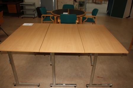 3 folding tables, approx. 120 x 60 cm