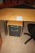 Desk, c. 155 x 270 cm + drawer + office + dustbin