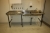 Stainless steel table with 2 sinks