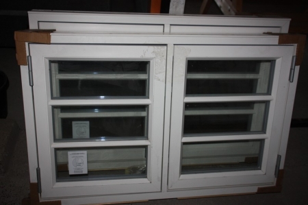2 x wood / aluminum windows, 109 x 70 cm
