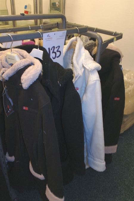 3 Jackets, Geographical Norway + clothing rack