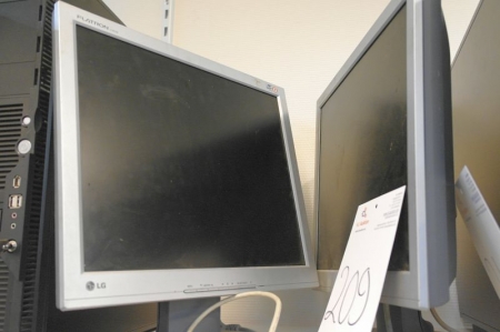 2 PC monitors, LG Flatron L1915S