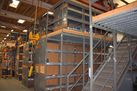 Complete stock landing including shelving as marked
