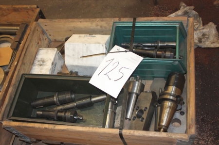 Pallet of miscellaneous clamps, drills, etc.