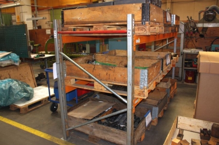 A pallet rack without content