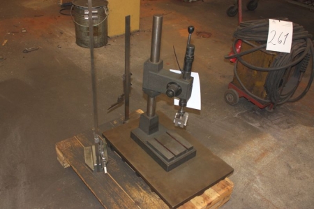 Surface plate, 2 height gauges and a punching machine