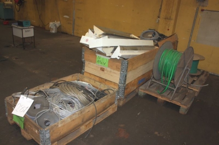 3 pallets various electrical parts